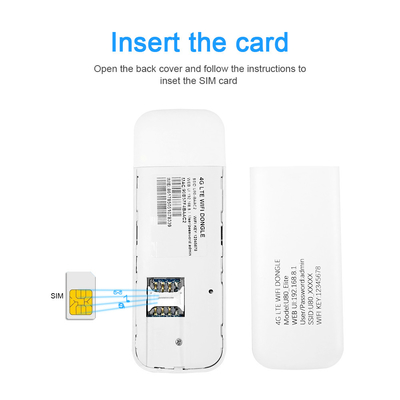 White MINI Portable 4G USB Dongle Cat4 Sim Card Slot Wifi Dongle
