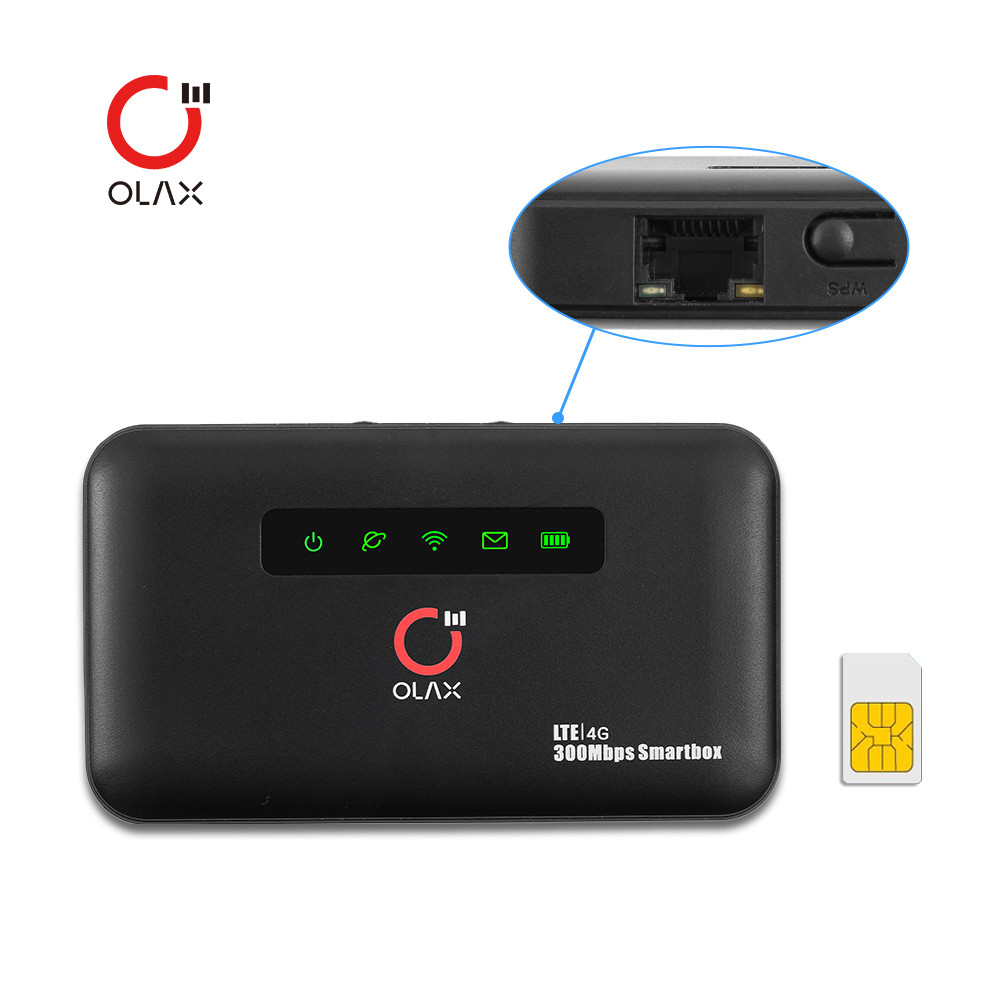 Unlocked portable wifi router with sim slot clearance