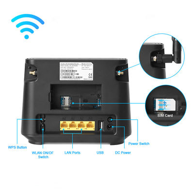 7.4V 2000mah 4G Industrial Router 4G SIM Router Connect CCTV Camera 4 ...