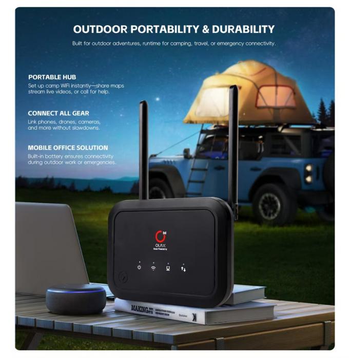 Olax Network OLAX AX8 Pro CAT4 WIFI 6 5000mah Battery Europe Bands With SMA Antenna ...